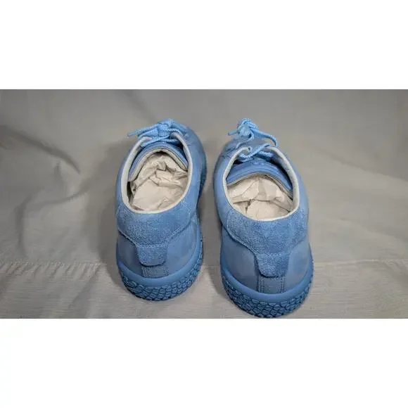 Oxs Italy Womens Woobie Blue Suede Leather Lace Up Sneaker Sz 8 Travel Preppy